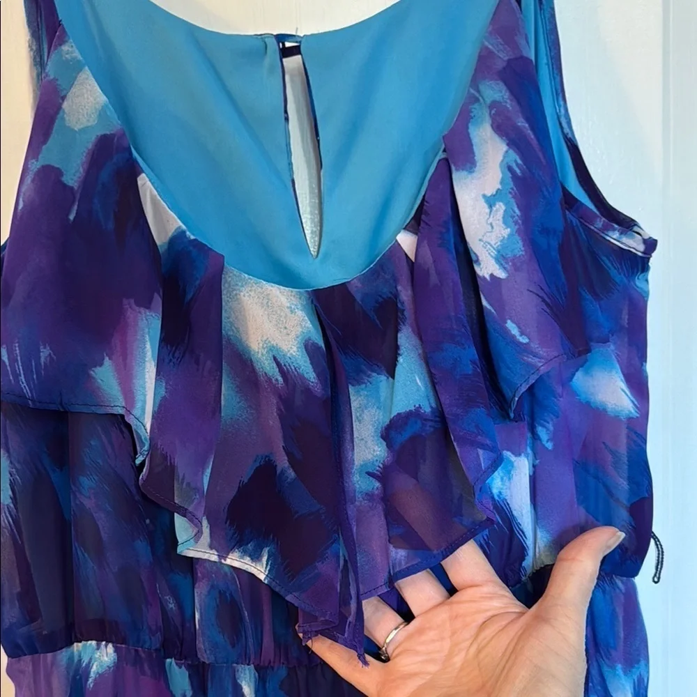 Bisou Bisou Blue Spaghetti Strap Maxi Sundress - Picture 3 of 9